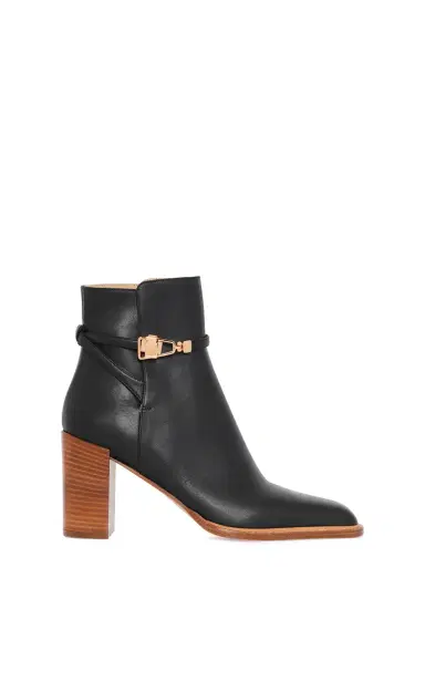 Gabriela Hearst Nina Clasp Ankle Boot in Black Leather | Thumbnail 1 Gabriela Hearst Nina Clasp Ankle Boot in Black Leather | Thumbnail 1