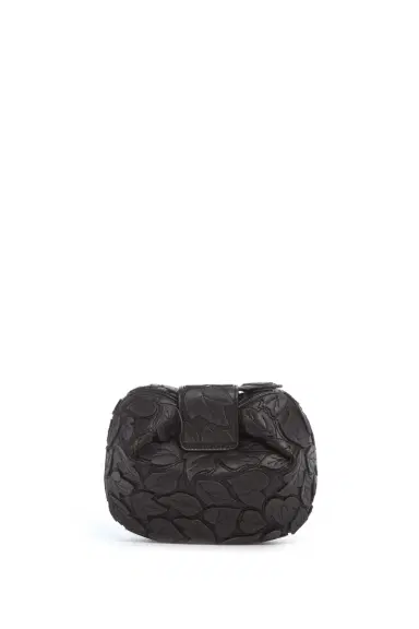 Gabriela Hearst Soft Demi Embroidered Leaves Clutch in Black Nappa Leather | Thumbnail 3 Gabriela Hearst Soft Demi Embroidered Leaves Clutch in Black Nappa Leather | Thumbnail 3