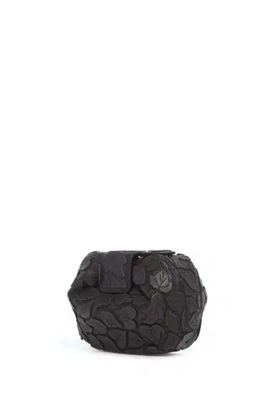 Gabriela Hearst Soft Demi Embroidered Leaves Clutch in Black Nappa Leather | Thumbnail 1 Gabriela Hearst Soft Demi Embroidered Leaves Clutch in Black Nappa Leather | Thumbnail 1