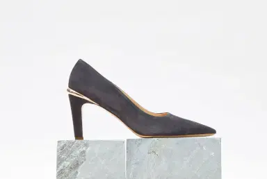 Gabriela Hearst Edwina High Heel Stiletto Pump in Charcoal Suede | Thumbnail 4 Gabriela Hearst Edwina High Heel Stiletto Pump in Charcoal Suede | Thumbnail 4