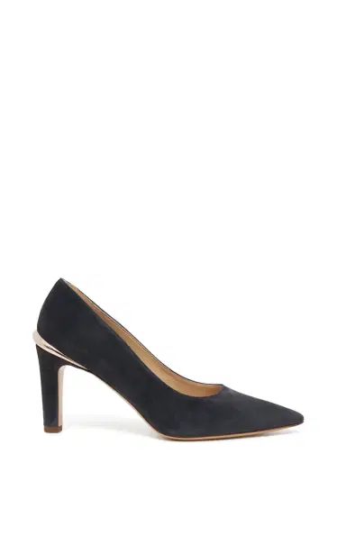Gabriela Hearst Edwina High Heel Stiletto Pump in Charcoal Suede | Thumbnail 1 Gabriela Hearst Edwina High Heel Stiletto Pump in Charcoal Suede | Thumbnail 1