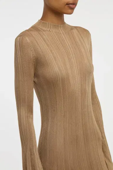 Gabriela Hearst Atira Knit Maxi Dress in Camel Silk | Thumbnail 6 Gabriela Hearst Atira Knit Maxi Dress in Camel Silk | Thumbnail 6