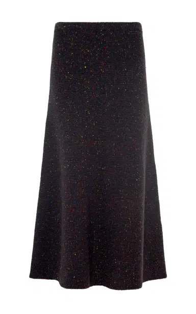 Gabriela Hearst Eden Knit Midi Skirt in Charcoal Multi Speckled Aran Cashmere | Thumbnail 1 Gabriela Hearst Eden Knit Midi Skirt in Charcoal Multi Speckled Aran Cashmere | Thumbnail 1