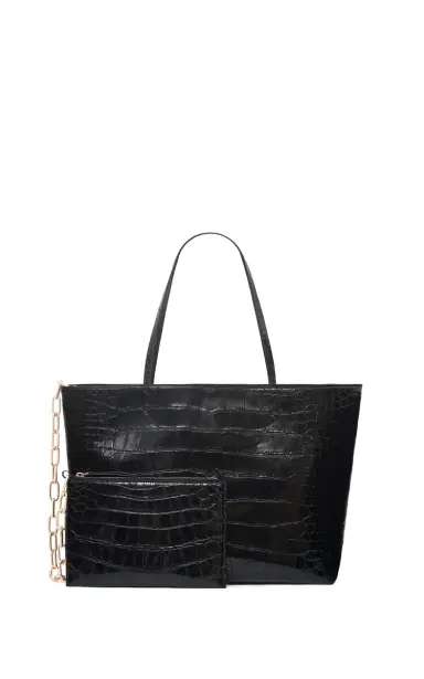 Gabriela Hearst Croco Tote Bag in Black Crocodile Leather | Thumbnail 3 Gabriela Hearst Croco Tote Bag in Black Crocodile Leather | Thumbnail 3