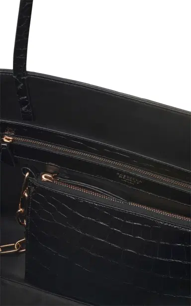 Gabriela Hearst Croco Tote Bag in Black Crocodile Leather | Thumbnail 5 Gabriela Hearst Croco Tote Bag in Black Crocodile Leather | Thumbnail 5