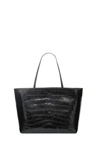 Gabriela Hearst Croco Tote Bag in Black Crocodile Leather | Thumbnail 1 Gabriela Hearst Croco Tote Bag in Black Crocodile Leather | Thumbnail 1