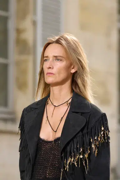Gabriela Hearst Thaniel Fringe Trench Coat in Black Suede with Charms | Thumbnail 3 Gabriela Hearst Thaniel Fringe Trench Coat in Black Suede with Charms | Thumbnail 3