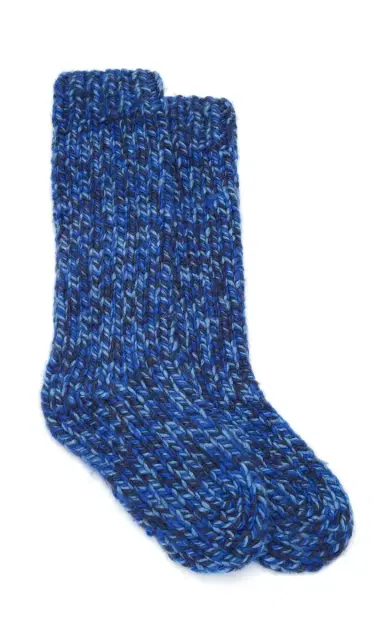 Gabriela Hearst Leto Knit Socks in Sky, Cobalt & Dark Navy Cashmere | Thumbnail 1 Gabriela Hearst Leto Knit Socks in Sky, Cobalt & Dark Navy Cashmere | Thumbnail 1