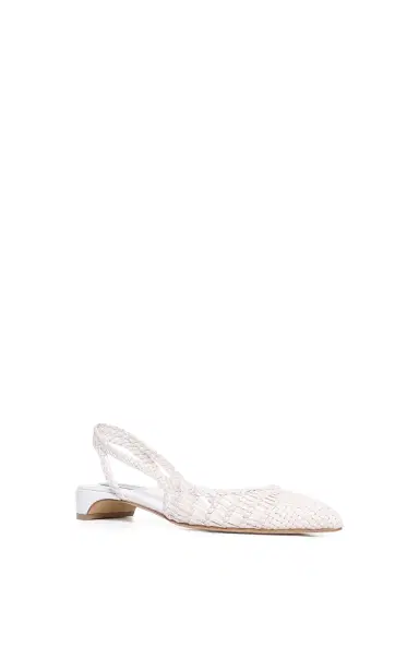 Gabriela Hearst Perro Braided Slingback Pump in White Leather | Thumbnail 2 Gabriela Hearst Perro Braided Slingback Pump in White Leather | Thumbnail 2