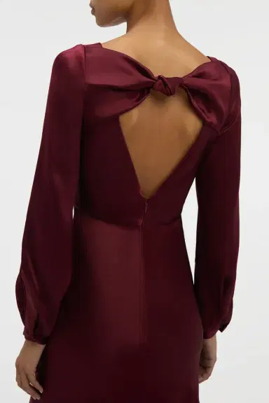 Gabriela Hearst Peyton Maxi Dress In Bordeaux Silk Satin | Thumbnail 7 Gabriela Hearst Peyton Maxi Dress In Bordeaux Silk Satin | Thumbnail 7