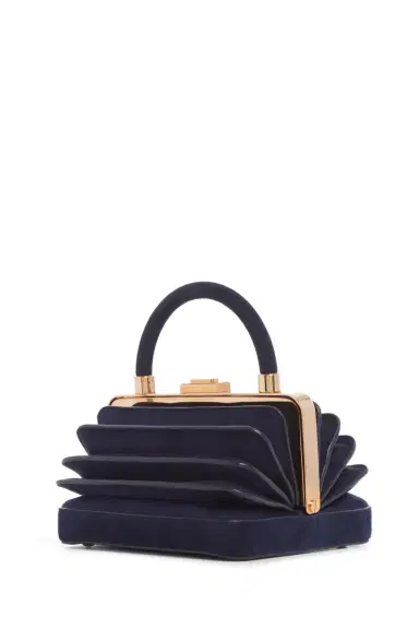 Gabriela Hearst Diana Bag in Navy Suede | Thumbnail 1 Gabriela Hearst Diana Bag in Navy Suede | Thumbnail 1