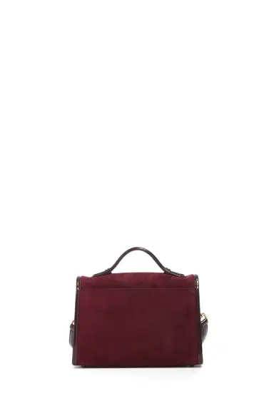Gabriela Hearst Small Leonora Flap Bag in Bordeaux Suede | Thumbnail 3 Gabriela Hearst Small Leonora Flap Bag in Bordeaux Suede | Thumbnail 3