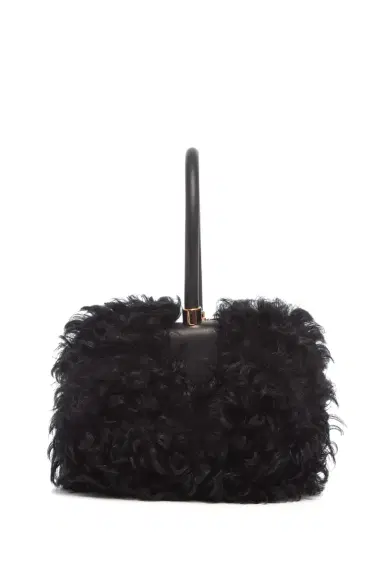 Gabriela Hearst Nina Bag in Black Shearling | Thumbnail 2 Gabriela Hearst Nina Bag in Black Shearling | Thumbnail 2
