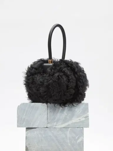 Gabriela Hearst Nina Bag in Black Shearling | Thumbnail 7 Gabriela Hearst Nina Bag in Black Shearling | Thumbnail 7