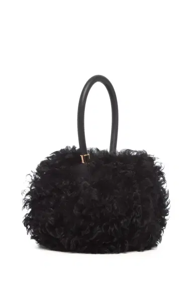 Gabriela Hearst Nina Bag in Black Shearling | Thumbnail 1 Gabriela Hearst Nina Bag in Black Shearling | Thumbnail 1