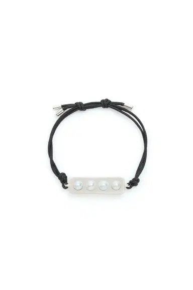 Gabriela Hearst Bar Bracelet in Platinum with Pearls | Thumbnail 2 Gabriela Hearst Bar Bracelet in Platinum with Pearls | Thumbnail 2