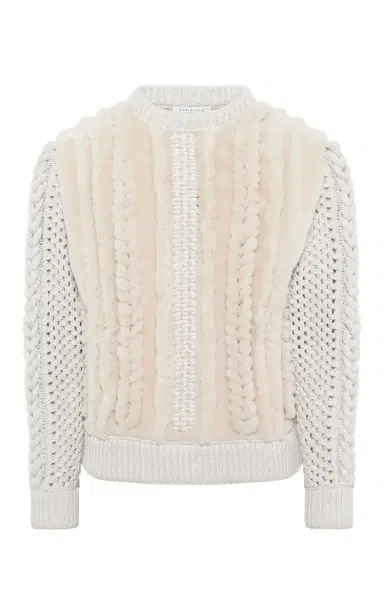 Gabriela Hearst Talus Knit Pullover in Cashmere & Shearling | Thumbnail 1 Gabriela Hearst Talus Knit Pullover in Cashmere & Shearling | Thumbnail 1