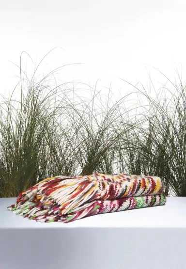 Gabriela Hearst Lauren Knit Wrap in Space Dye Jewel Multi Welfat Cashmere | Thumbnail 2 Gabriela Hearst Lauren Knit Wrap in Space Dye Jewel Multi Welfat Cashmere | Thumbnail 2