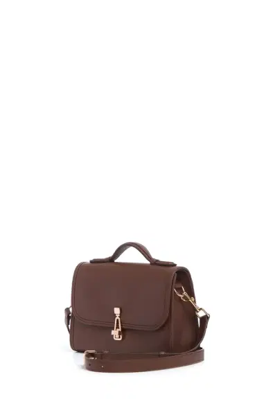Gabriela Hearst Small Leonora Flap Bag in Chocolate Leather | Thumbnail 2 Gabriela Hearst Small Leonora Flap Bag in Chocolate Leather | Thumbnail 2