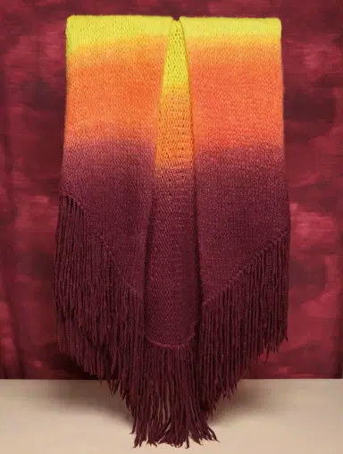Gabriela Hearst Lauren Knit Wrap in Dip Dye Sunrise Welfat Cashmere | Thumbnail 3 Gabriela Hearst Lauren Knit Wrap in Dip Dye Sunrise Welfat Cashmere | Thumbnail 3