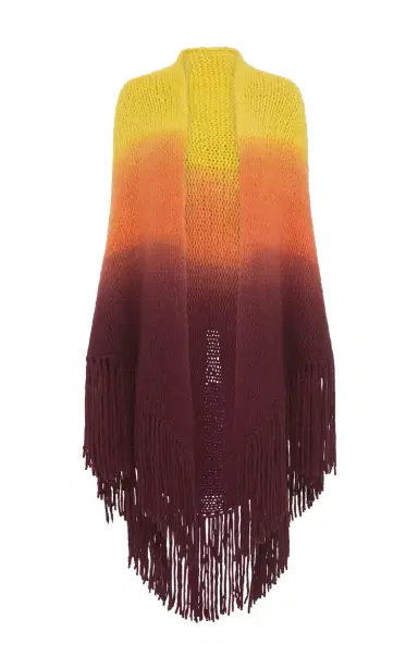 Gabriela Hearst Lauren Knit Wrap in Dip Dye Sunrise Welfat Cashmere | Thumbnail 1 Gabriela Hearst Lauren Knit Wrap in Dip Dye Sunrise Welfat Cashmere | Thumbnail 1