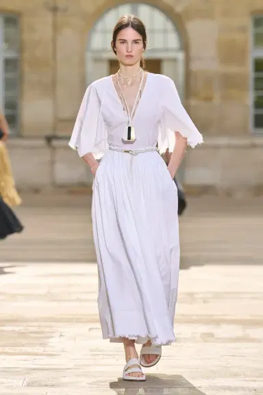 Gabriela Hearst Ansel Midi Dress in White Sea Island Cotton | Thumbnail 2 Gabriela Hearst Ansel Midi Dress in White Sea Island Cotton | Thumbnail 2