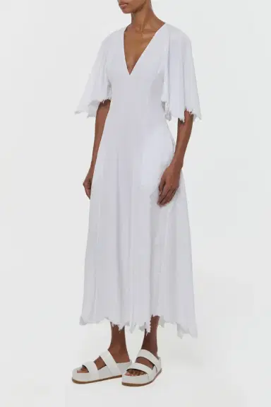 Gabriela Hearst Ansel Midi Dress in White Sea Island Cotton | Thumbnail 5 Gabriela Hearst Ansel Midi Dress in White Sea Island Cotton | Thumbnail 5