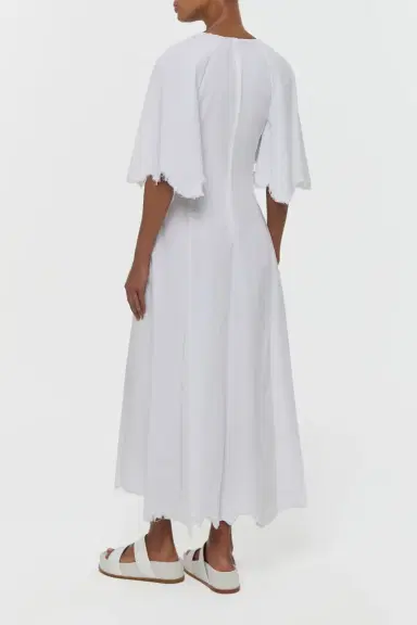 Gabriela Hearst Ansel Midi Dress in White Sea Island Cotton | Thumbnail 6 Gabriela Hearst Ansel Midi Dress in White Sea Island Cotton | Thumbnail 6