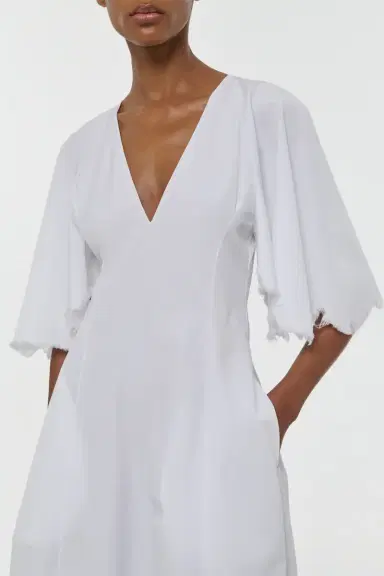 Gabriela Hearst Ansel Midi Dress in White Sea Island Cotton | Thumbnail 7 Gabriela Hearst Ansel Midi Dress in White Sea Island Cotton | Thumbnail 7