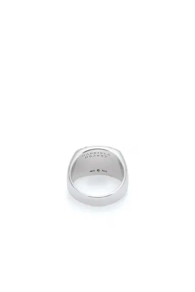 GABRIELA HEARST Large Ring in 18K White Gold & Pink Marble Stone | Thumbnail 3 GABRIELA HEARST Large Ring in 18K White Gold & Pink Marble Stone | Thumbnail 3