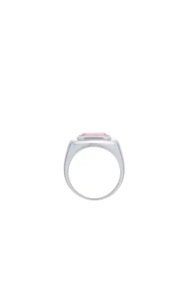 GABRIELA HEARST Large Ring in 18K White Gold & Pink Marble Stone | Thumbnail 4 GABRIELA HEARST Large Ring in 18K White Gold & Pink Marble Stone | Thumbnail 4