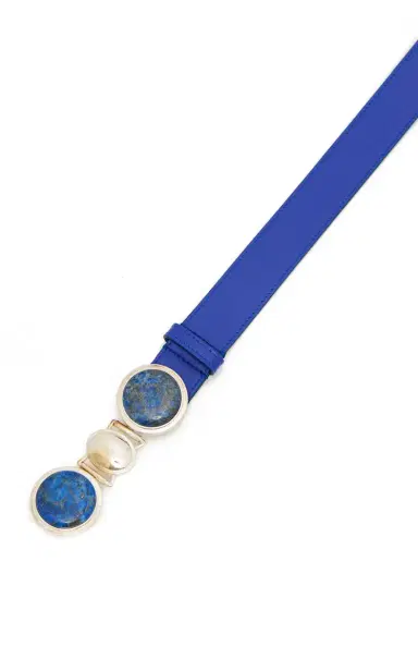 Gabriela Hearst Grange Stone Belt in Navy Leather | Thumbnail 3 Gabriela Hearst Grange Stone Belt in Navy Leather | Thumbnail 3