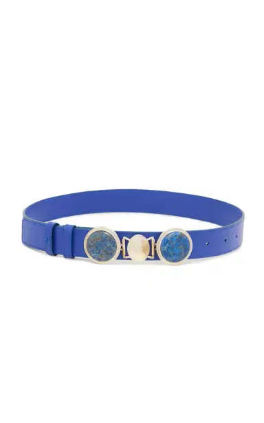 Gabriela Hearst Grange Stone Belt in Navy Leather | Thumbnail 1 Gabriela Hearst Grange Stone Belt in Navy Leather | Thumbnail 1