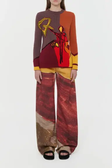 Gabriela Hearst Arcana Knit Sweater in Fire Multi Cashmere | Thumbnail 2 Gabriela Hearst Arcana Knit Sweater in Fire Multi Cashmere | Thumbnail 2