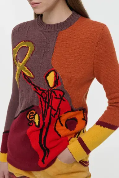 Gabriela Hearst Arcana Knit Sweater in Fire Multi Cashmere | Thumbnail 5 Gabriela Hearst Arcana Knit Sweater in Fire Multi Cashmere | Thumbnail 5