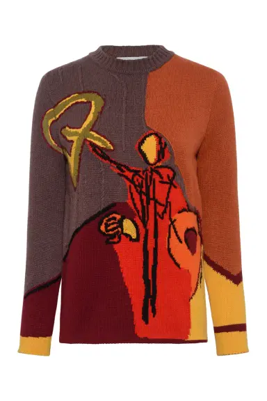 Gabriela Hearst Arcana Knit Sweater in Fire Multi Cashmere | Thumbnail 1 Gabriela Hearst Arcana Knit Sweater in Fire Multi Cashmere | Thumbnail 1