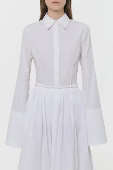 Gabriela Hearst Jataya Shirt in White Sea Island Cotton | Thumbnail 3 Gabriela Hearst Jataya Shirt in White Sea Island Cotton | Thumbnail 3