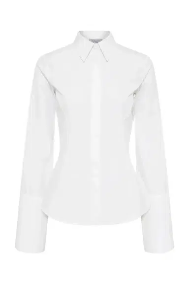 Gabriela Hearst Jataya Shirt in White Sea Island Cotton | Thumbnail 1 Gabriela Hearst Jataya Shirt in White Sea Island Cotton | Thumbnail 1