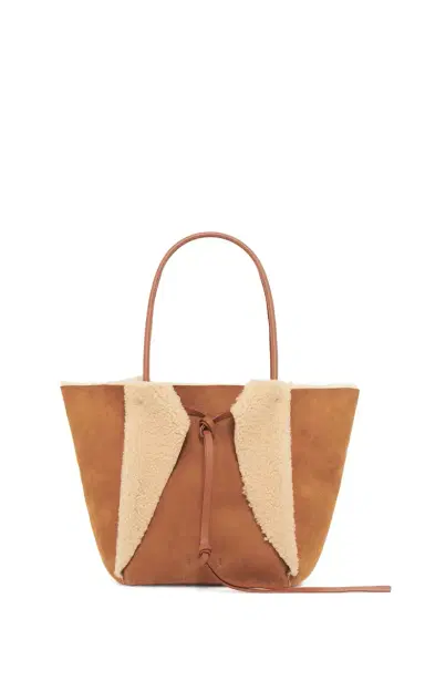Gabriela Hearst Marija Tote Bag in Cognac Shearling | Thumbnail 1 Gabriela Hearst Marija Tote Bag in Cognac Shearling | Thumbnail 1