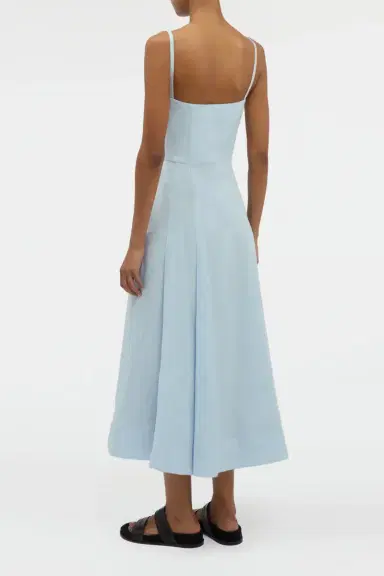 Gabriela Hearst Magritte Dress in Light Blue Aloe Linen | Thumbnail 4 Gabriela Hearst Magritte Dress in Light Blue Aloe Linen | Thumbnail 4