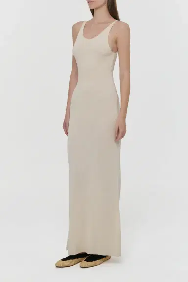 Gabriela Hearst Nyra Knit Maxi Dress in Off White Mulberry Silk | Thumbnail 4 Gabriela Hearst Nyra Knit Maxi Dress in Off White Mulberry Silk | Thumbnail 4