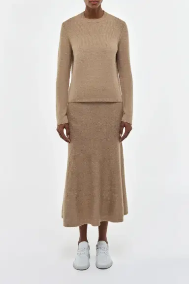 Gabriela Hearst Manni Knit Maxi Skirt in Camel Cashmere | Thumbnail 2 Gabriela Hearst Manni Knit Maxi Skirt in Camel Cashmere | Thumbnail 2