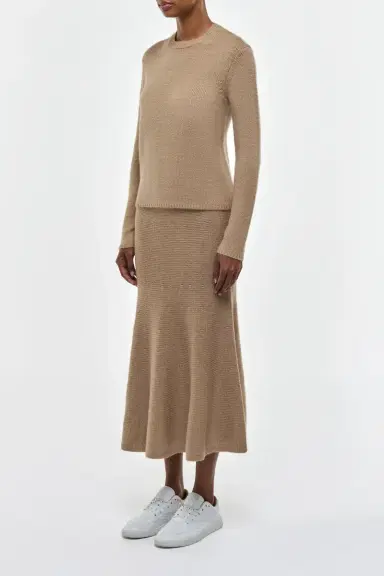 Gabriela Hearst Manni Knit Maxi Skirt in Camel Cashmere | Thumbnail 3 Gabriela Hearst Manni Knit Maxi Skirt in Camel Cashmere | Thumbnail 3