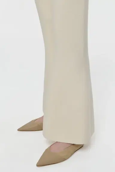 Gabriela Hearst Ayala Flare Cropped Knit Pant in Off White Merino Wool Cashmere | Thumbnail 6 Gabriela Hearst Ayala Flare Cropped Knit Pant in Off White Merino Wool Cashmere | Thumbnail 6
