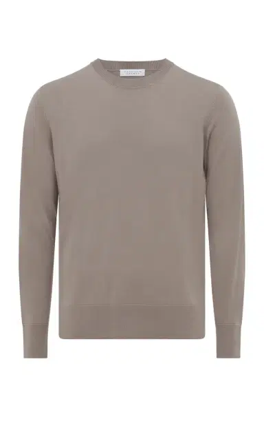 Gabriela Hearst Palco Knit Sweater in Oatmeal Merino Wool | Thumbnail 1 Gabriela Hearst Palco Knit Sweater in Oatmeal Merino Wool | Thumbnail 1