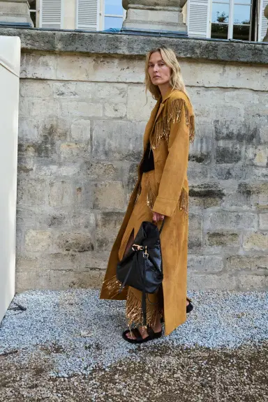 Gabriela Hearst Kalyan Fringe Maxi Skirt in Cashew Suede with Charms | Thumbnail 9 Gabriela Hearst Kalyan Fringe Maxi Skirt in Cashew Suede with Charms | Thumbnail 9