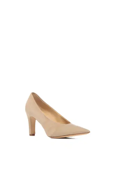 Gabriela Hearst Empress High Heel Stiletto Pump in Nude Suede & Leather | Thumbnail 2 Gabriela Hearst Empress High Heel Stiletto Pump in Nude Suede & Leather | Thumbnail 2