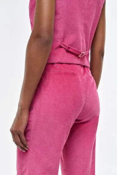 Gabriela Hearst Vesta Flare Pant in Fuchsia Sea Island Cotton Corduroy | Thumbnail 5 Gabriela Hearst Vesta Flare Pant in Fuchsia Sea Island Cotton Corduroy | Thumbnail 5