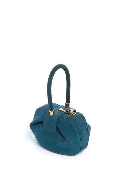 Gabriela Hearst Demi Bag in Teal Suede | Thumbnail 3 Gabriela Hearst Demi Bag in Teal Suede | Thumbnail 3