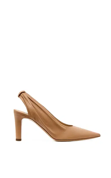 Gabriela Hearst Amari Slingback Pump in Nude Leather | Thumbnail 1 Gabriela Hearst Amari Slingback Pump in Nude Leather | Thumbnail 1